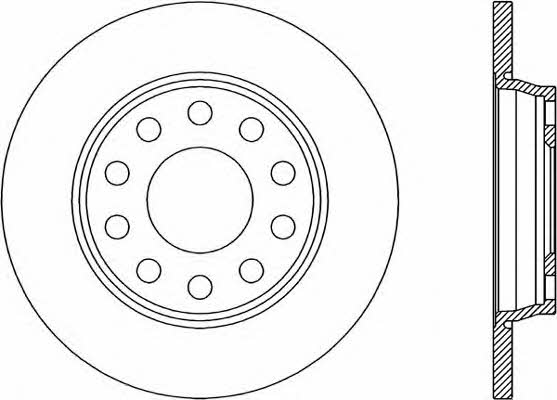Open parts BDR1923.10 Rear brake disc, non-ventilated BDR192310