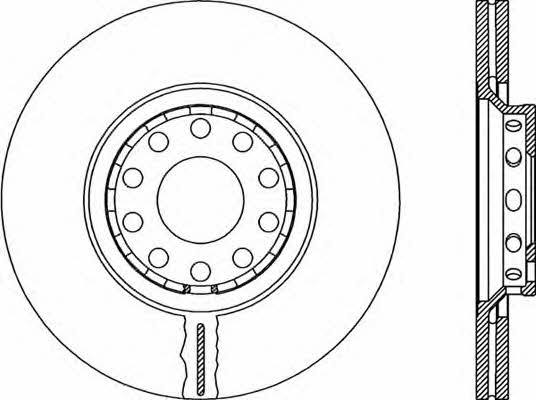 Open parts BDR1924.20 Front brake disc ventilated BDR192420