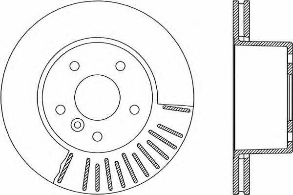 Open parts BDR1925.20 Front brake disc ventilated BDR192520
