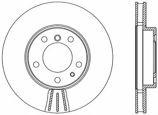 Open parts BDR1926.20 Front brake disc ventilated BDR192620