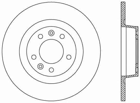 Open parts BDR2518.10 Rear brake disc, non-ventilated BDR251810