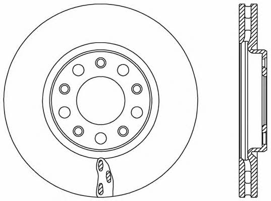 Open parts BDR2521.20 Front brake disc ventilated BDR252120