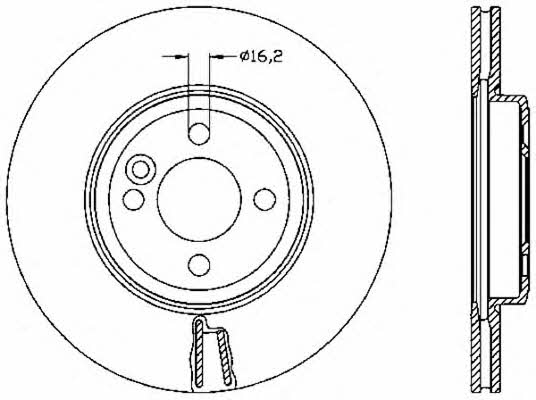 Open parts BDR2530.20 Front brake disc ventilated BDR253020