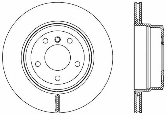 Open parts BDR2531.20 Rear ventilated brake disc BDR253120