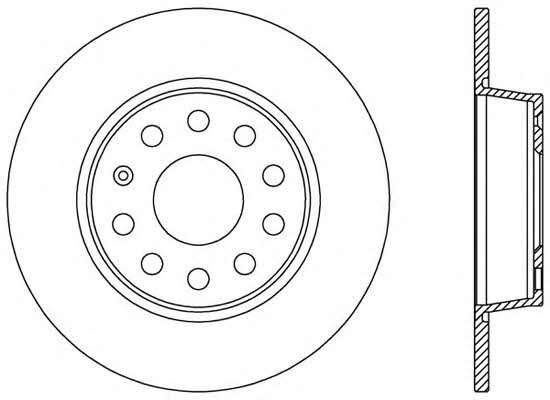 Open parts BDR2539.10 Rear brake disc, non-ventilated BDR253910