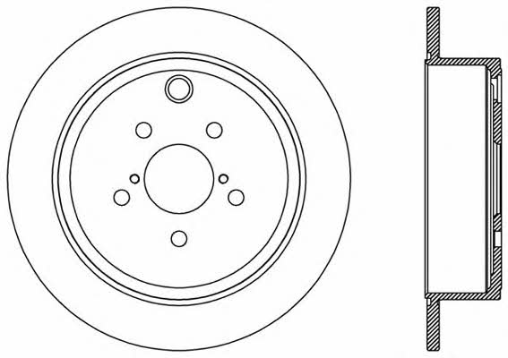 Open parts BDR2541.10 Rear brake disc, non-ventilated BDR254110