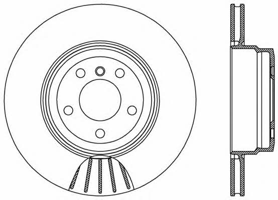 Open parts BDR2545.20 Rear ventilated brake disc BDR254520