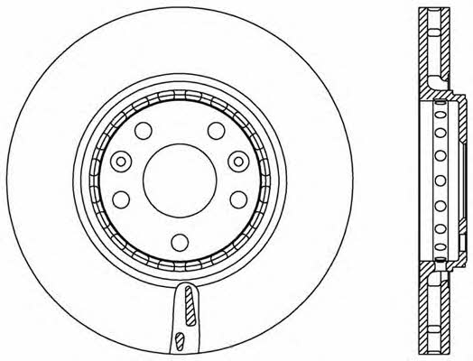 Open parts BDR2547.20 Front brake disc ventilated BDR254720