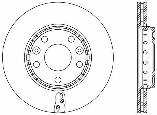 Open parts BDR2548.20 Front brake disc ventilated BDR254820