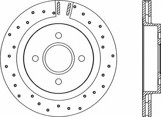 Open parts BDRS1178.25 Rear ventilated brake disc BDRS117825