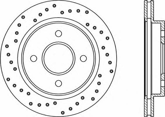 Open parts BDRS1185.25 Rear ventilated brake disc BDRS118525