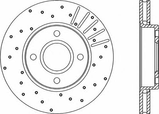 Open parts BDRS1186.25 Front brake disc ventilated BDRS118625