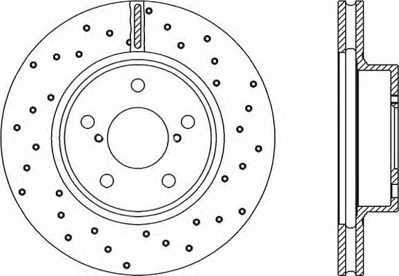 Open parts BDRS1491.25 Front brake disc ventilated BDRS149125