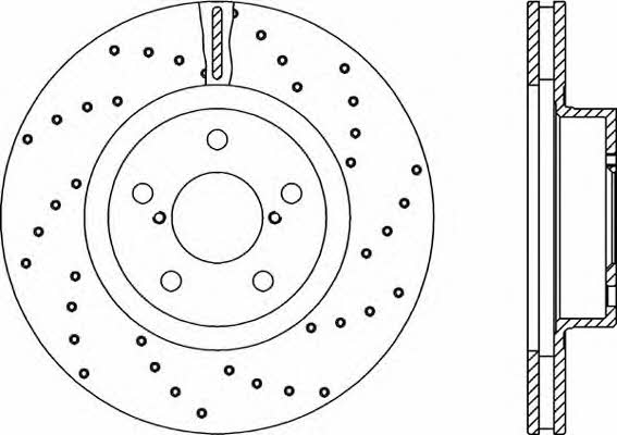 Open parts BDRS1493.25 Front brake disc ventilated BDRS149325