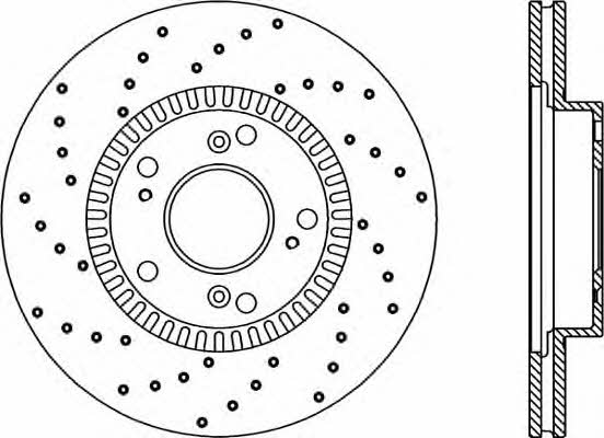 Open parts BDRS2162.25 Front brake disc ventilated BDRS216225