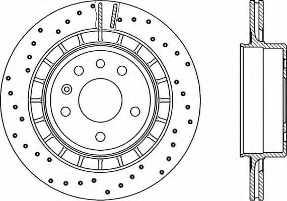 Open parts BDRS2242.25 Rear ventilated brake disc BDRS224225
