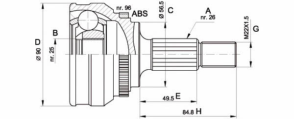 Open parts CVJ5125.10 CV joint CVJ512510