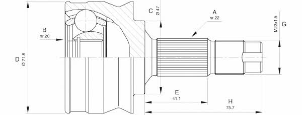 Open parts CVJ5397.10 CV joint CVJ539710