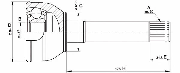 Open parts CVJ5429.10 CV joint CVJ542910