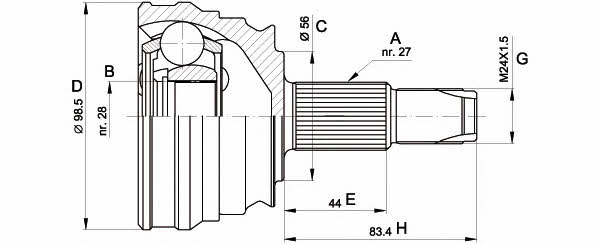 Open parts CVJ5506.10 CV joint CVJ550610