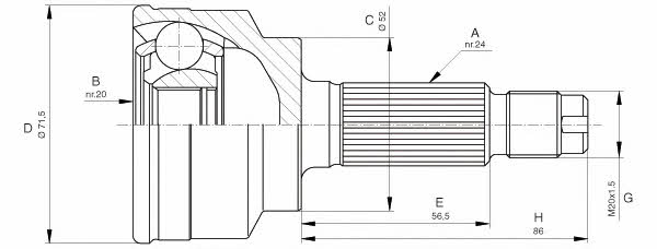 Open parts CVJ5255.10 CV joint CVJ525510