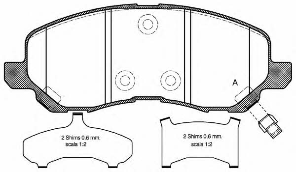 Open parts BPA0804.31 Brake Pad Set, disc brake BPA080431