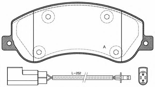 Open parts BPA1250.02 Brake Pad Set, disc brake BPA125002
