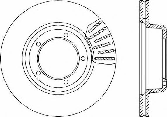 Open parts BDA1064.20 Front brake disc ventilated BDA106420