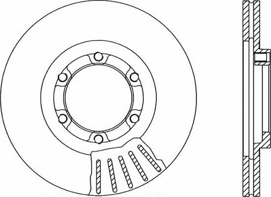 Open parts BDA1067.20 Front brake disc ventilated BDA106720