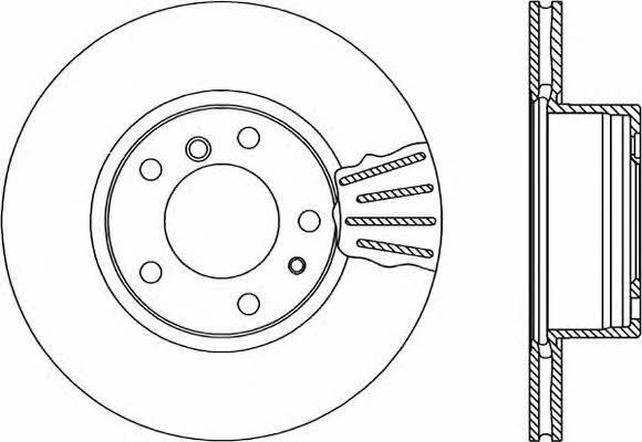 Open parts BDA1087.20 Front brake disc ventilated BDA108720