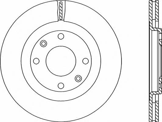 Open parts BDA1106.20 Front brake disc ventilated BDA110620