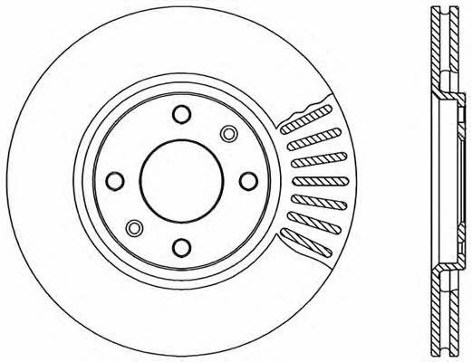 Open parts BDA1112.20 Front brake disc ventilated BDA111220