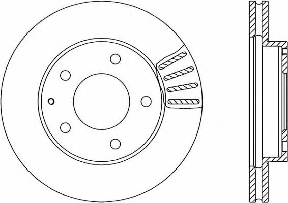 Open parts BDA1277.20 Front brake disc ventilated BDA127720
