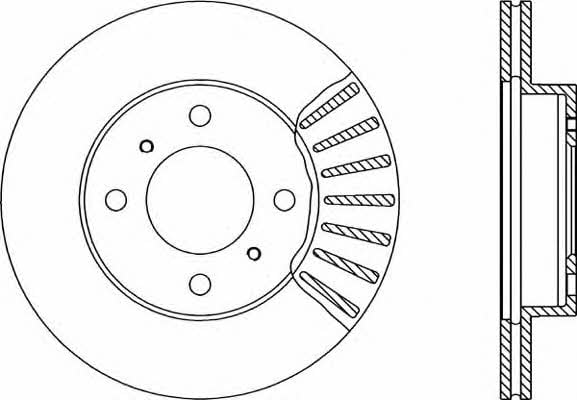 Open parts BDA1348.20 Front brake disc ventilated BDA134820