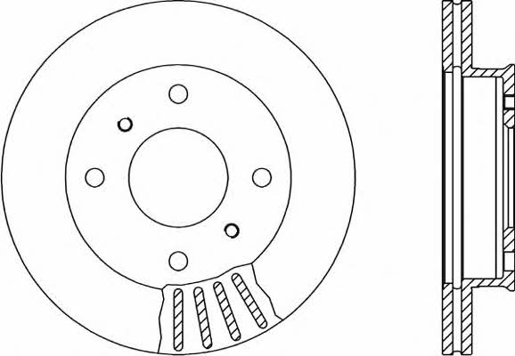 Open parts BDA1388.20 Front brake disc ventilated BDA138820