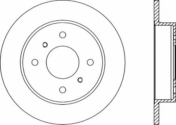 Open parts BDA1391.10 Rear brake disc, non-ventilated BDA139110