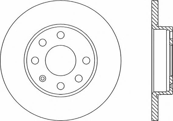 Open parts BDA1403.10 Unventilated front brake disc BDA140310