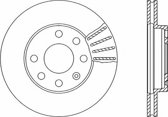 Open parts BDA1404.20 Front brake disc ventilated BDA140420