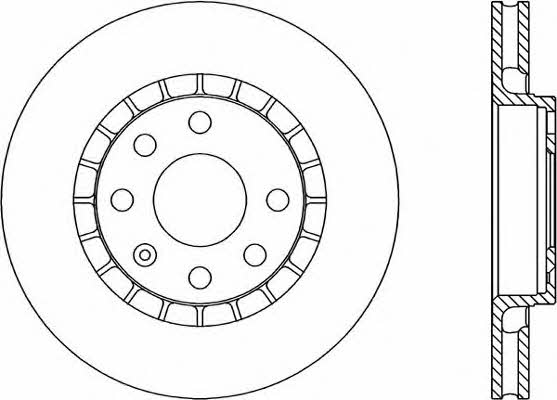 Open parts BDA1412.20 Front brake disc ventilated BDA141220