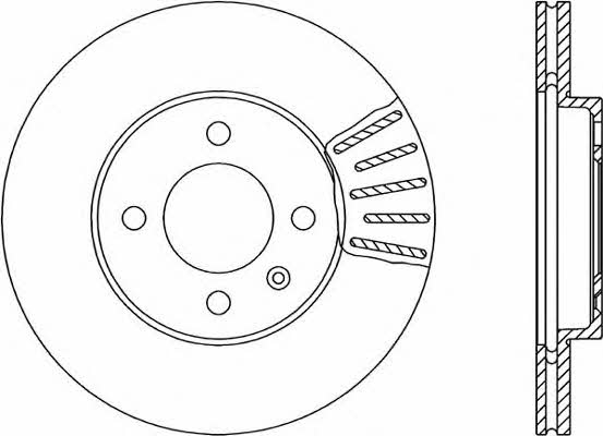 Open parts BDA1579.20 Front brake disc ventilated BDA157920