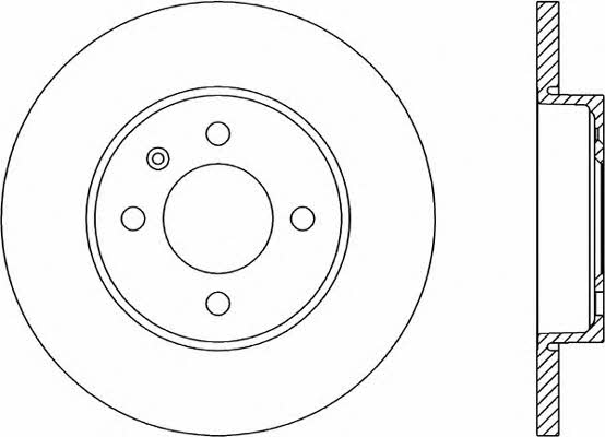 Open parts BDA1582.10 Unventilated front brake disc BDA158210