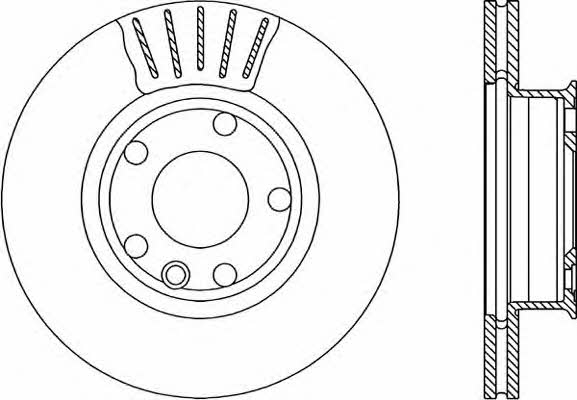 Open parts BDA1589.20 Front brake disc ventilated BDA158920