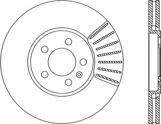Open parts BDA1591.20 Front brake disc ventilated BDA159120