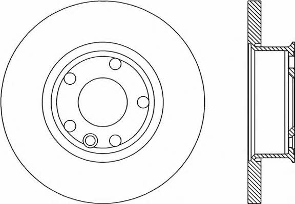 Open parts BDA1593.10 Unventilated front brake disc BDA159310