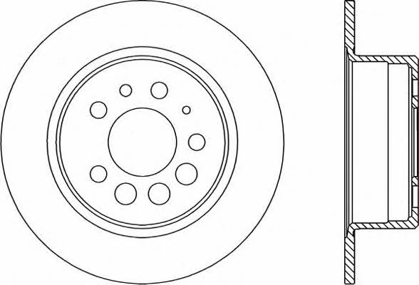 Open parts BDA1597.10 Rear brake disc, non-ventilated BDA159710