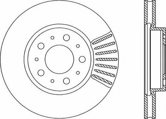 Open parts BDA1614.20 Front brake disc ventilated BDA161420