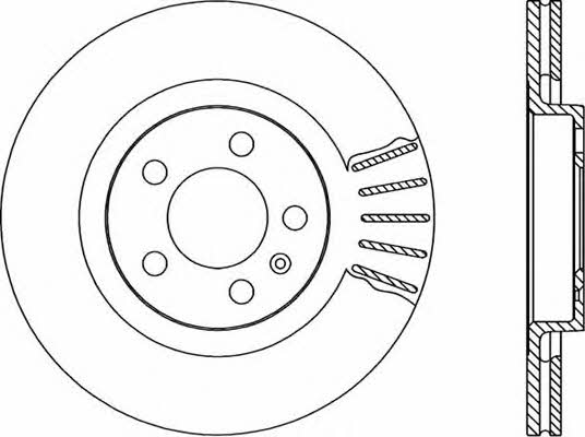 Open parts BDA1666.20 Front brake disc ventilated BDA166620