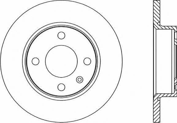 Open parts BDA1670.10 Unventilated front brake disc BDA167010