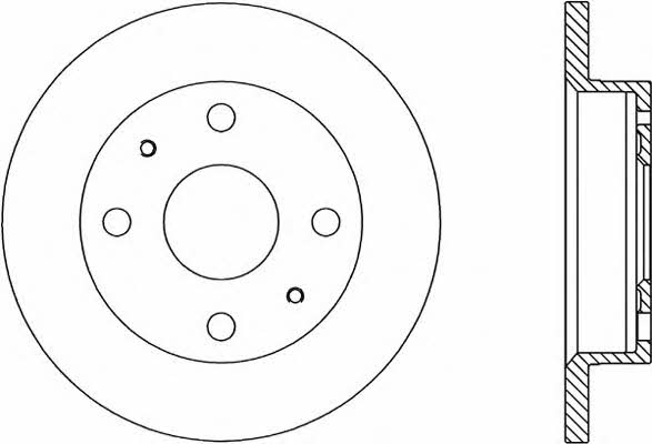 Open parts BDA1762.10 Unventilated front brake disc BDA176210
