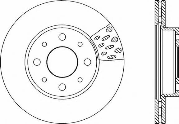 Open parts BDA1766.20 Front brake disc ventilated BDA176620